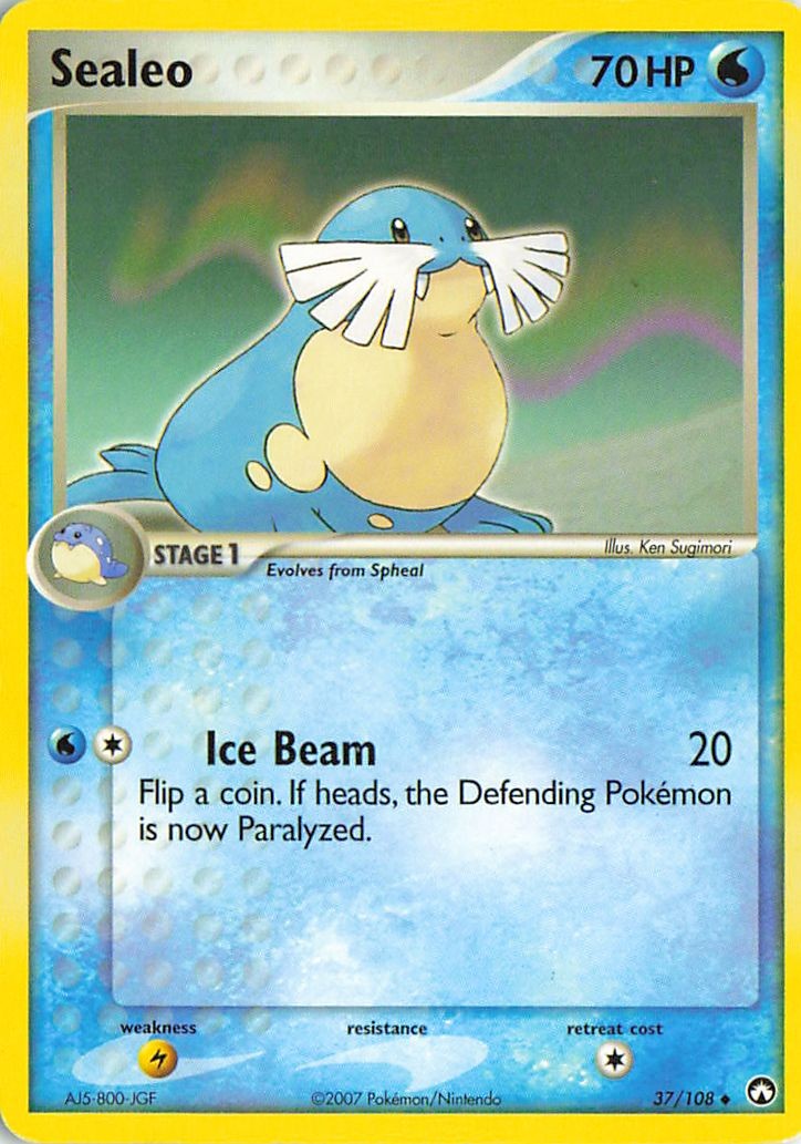 Sealeo 37/108 Uncommon Power Keepers Pokemon Moderately Played