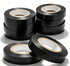10 Pack Black Electrical Tape Waterproof 3/4 in x 60ft High Temperature Electric