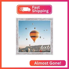 JCJMY 6x6 Picture Frame for Wall Hanging or Tabletop, Wall Mounting Horizontally