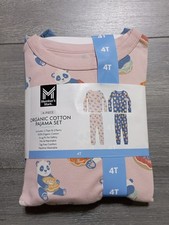 Member's Mark Organic Cotton Pajama Set Baby Toddler Size 4T Unisex 4 Piece