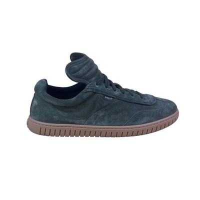 Bally Men s Green Suede Rubber Sole Lace-Up Parrel Sneakers US Size 12D