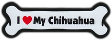 Dog Bone Magnet: I LOVE MY CHIHUAHUA  Dogs Doggy Puppy  Car Automobile