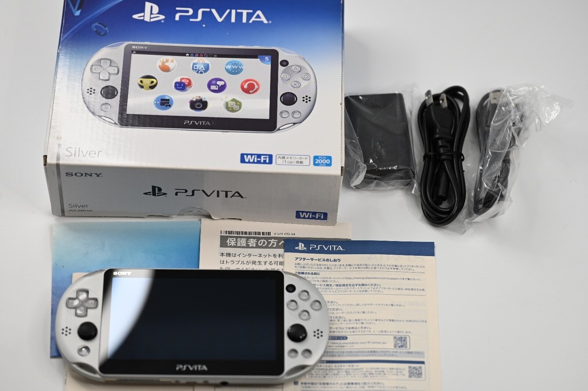 PSVita PCH-2000 ZA25 新品 silver PS Vita PCH 2000 ZA25 Silver Console PSV Slim SONY Tested