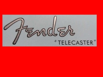 Fender Telecaster 1952 Silver Metallic Waterslide Headstock Decal 2 per listing