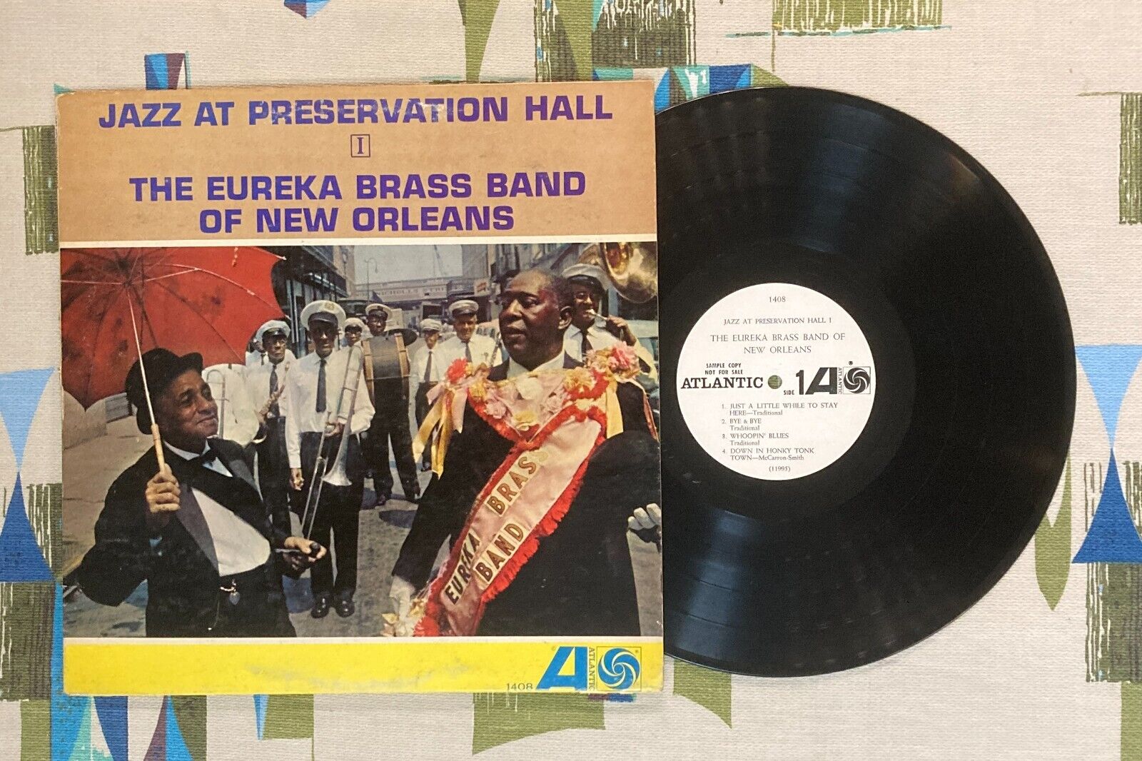 The Eureke Brass Band of New Orleans LP Jazz at Preservation Hall 1963 VG+/VG++