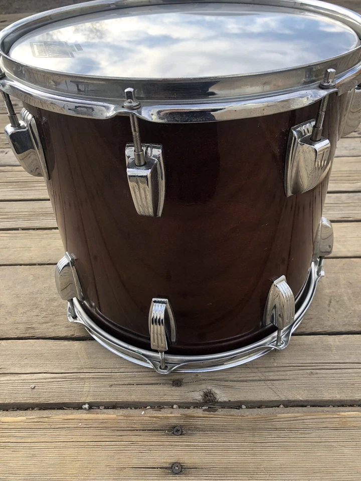 RARE 80s LUDWIG Drum 13” Classic Rocker Tom Red Monroe USA Keystone Remo - Image 3 of 4