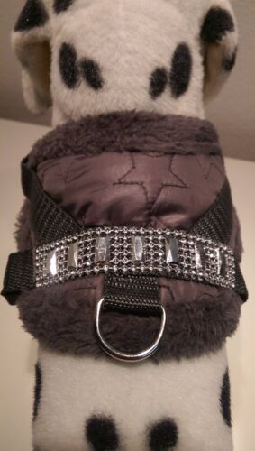 Softgeschirr warm gefüttert Brustgeschirr Hundegeschirr  Halsband XS-M Glitzer - Bild 1 von 7