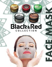 Black & Red Collection Clay Face Mask Gesicht...