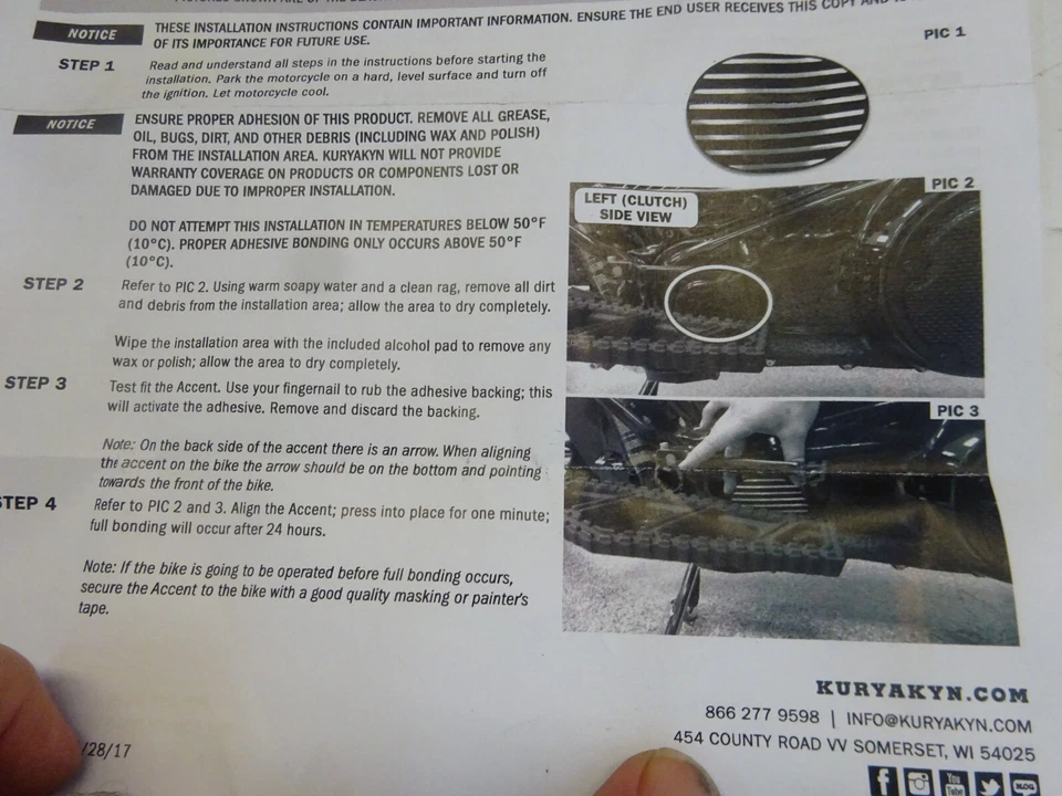 АКЦЕНТНАЯ деталь KURY 6068 Harley Touring FL 17-L передняя основная хромированная с ребрами - Изображение 3 из 4