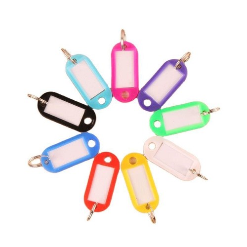 Plastic Keychain Key Tags 10 PCS Card Name Label Keychain (10 PCS) - Picture 3 of 18