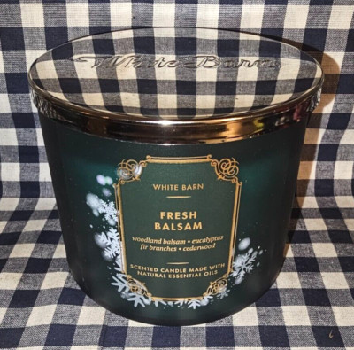 ALL NEW Fresh Balsam 3-Wick Candle 25-45 burn hours 14.5 oz Bath & Body Works