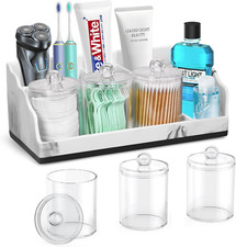 Organizador de encimera de ba o de m rmol, cepillo de dientes