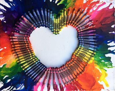 crayon heart