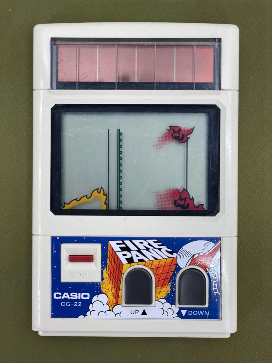 Vintage Casio Game Fire Panic CG-22 Solar Power 1982 Electronic