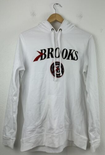Brooks Running Co Heritage Pullover Hoodie Womens Size Medium White