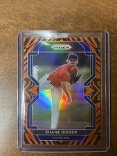 2022 panini prizm shane bieber tiger stripe prizm ssp guardians Tier II