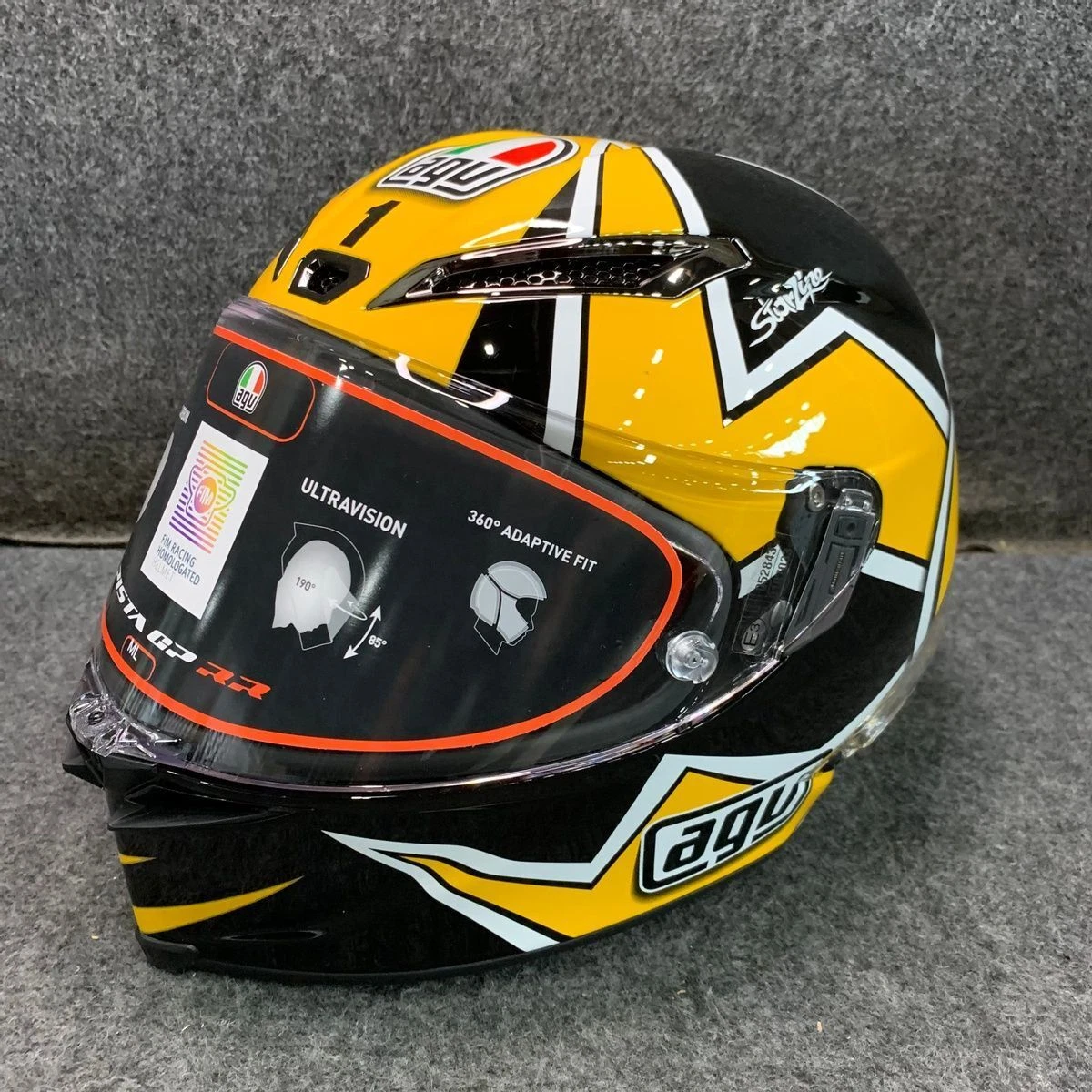 Casco agv corsa online r rossi goodwood