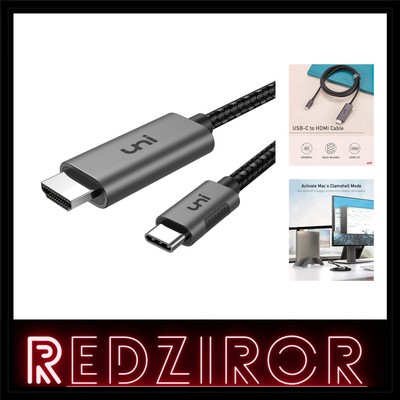 USB C auf HDMI Kabel 4K@60Hz Thunderbolt 3/4 kompatibel Aluminium Nylon 1m