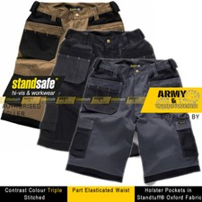 Work Shorts Tuff Multi Pocket Trade Extreme Pro Pants Triple Stitched Workwear