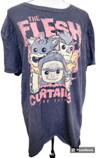 Funko POP Rick & Morty THE FLESH CURTAINS Black T-Shirt Size L 2018 Cartoon