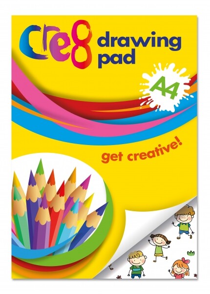 A4 Drawing Pad Cre8 70gsm 100 Pages sheets, UK Best selling drawing Pad - Image 4