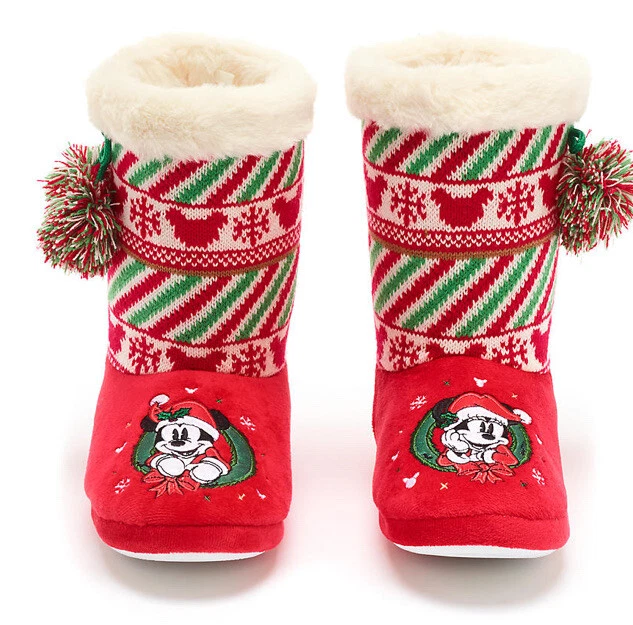 Disney Store Walt s Holiday Lodge Disney Mickey Mouse XMAS Slipper