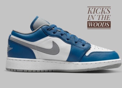 Nike Air Jordan Low True Blue Grey Damen Sneaker Turnschuhe Neu