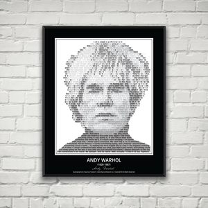Original Andy Warhol Poster In His Own Words Image Made Of Andy Warhol Quotes Ebay