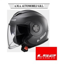CASCO JET LS2 OF570 VERSO SOLID MATT TITANIUM TITANIO OPACO DOPPIA VISIERA MOTO