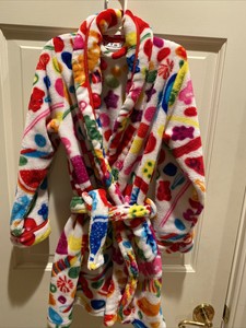 Dylan S Candy Bar Fuzzy Candy Spill Boy S Girl S Size 5 6 Bathrobe Ebay