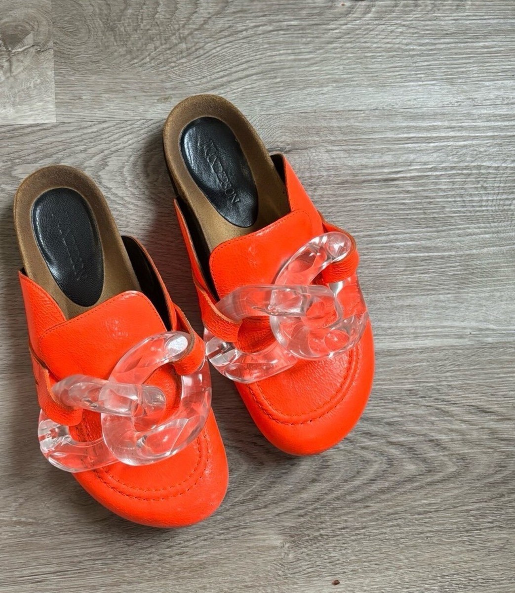 jwanderdon ミュール　チェーン JW Anderson Chain-Link Heel Leather Mules | Saks Fifth Avenue