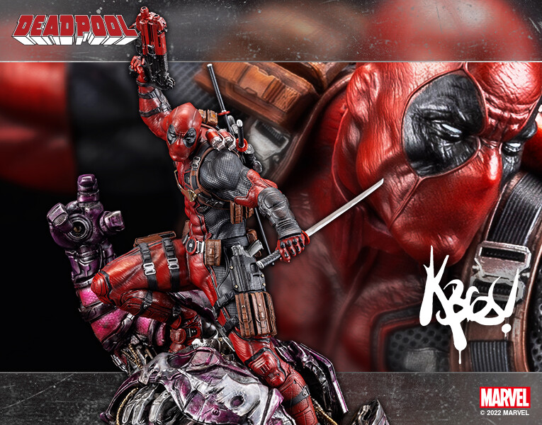 MARVEL UNIVERSE Deadpool FINE ART STATUE Signature Series Feat
