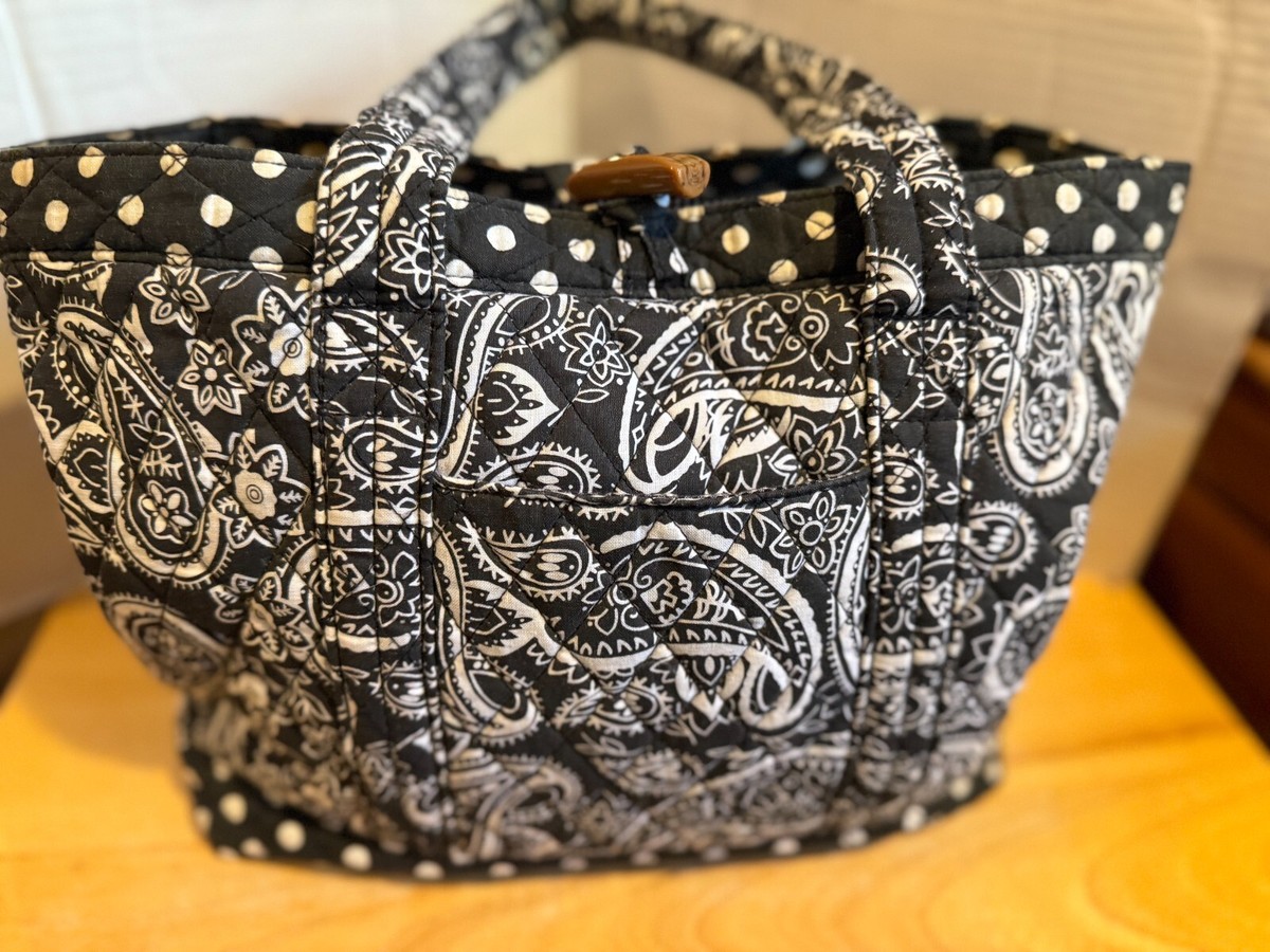 Vintage Lily Waters Shoulder Tote Bag Straps Pockets Inside / Out