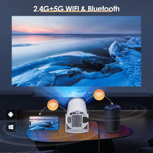 5G 4K Projector Smart HD LED WiFi Bluetooth HDMI USB Android Office Home Theater - Picture 2 of 21