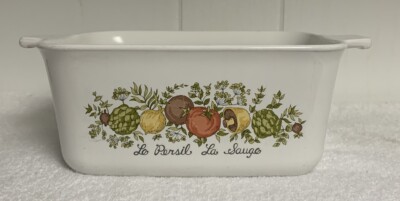 Vintage Corning Ware Casserole Dish 7x5- 1/2 X 3 P-4-B Spice o  Life Pattern