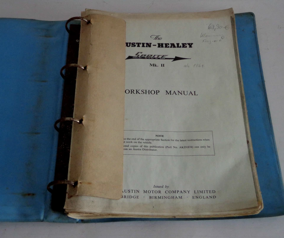 Manuale Officina/Officina Manuale Austin Healey Sprite Mk II Da 1961 - Immagine 2 di 2