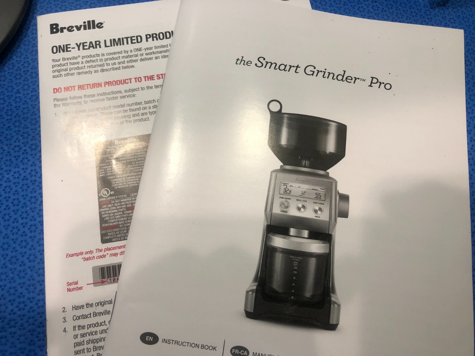 Breville BCG820BSSXL Smart Grinder Pro Coffee Bean Brushed Stainless