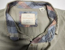 MENS WEATHERPROOF VINTAGE LIGHTWEIGHT SHORT SLEEVE BUTTON DOWN Size Large
