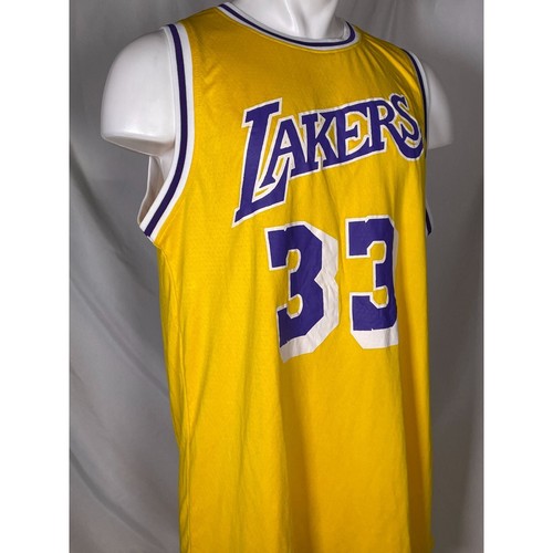 Kareem Abdul Jabbar #33 Los Angeles Lakers Gold Jersey SGA Giveaway Men's XL - 第 8/9 張圖片