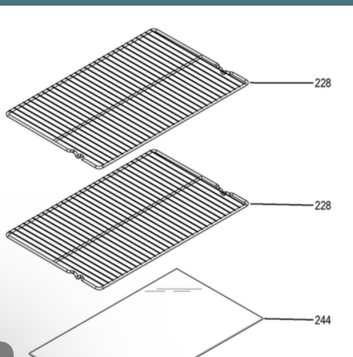GE /Hotpoint Refrigerator Wire Shelf Part WR71X21181 From Model