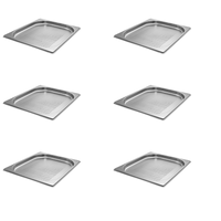 Acmax 6 StüCk Gn 1/2 GastronormbehäLter Gn-BehäLter Edelstahl 20Mm Tiefe Gelocht