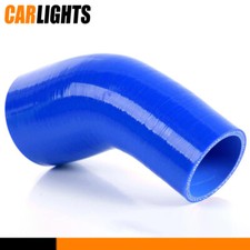45 Degree 51-63mm Hose Turbo Silicone Elbows Coupler Pipe Tube Universal Blue