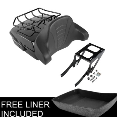 Chopped Trunk Backrest Luggage Rack &Mount Fit For Harley Heritage Classic 18-25