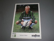 Norbert Meier Borussia Mönchengladbach signiert signed Autogramm Autogrammkarte
