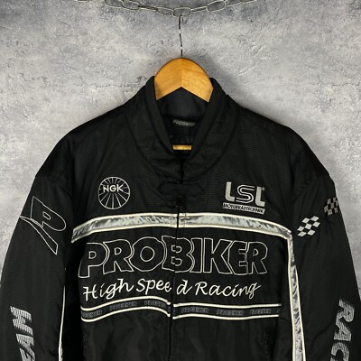 Men's Probiker Castrol Racing Jacket Black Polyamide Size XXL | eBay