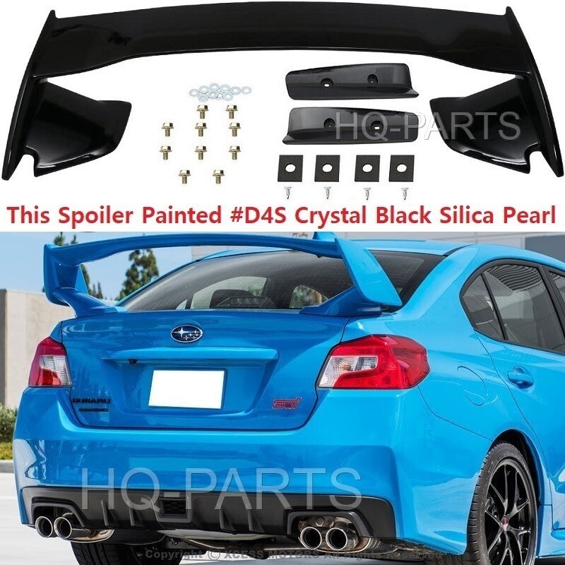 SUBARU WRX STI VAB リアピース For 15-19 WRX & STI OE Style Rear Trunk Spoiler Wing Crystal Black