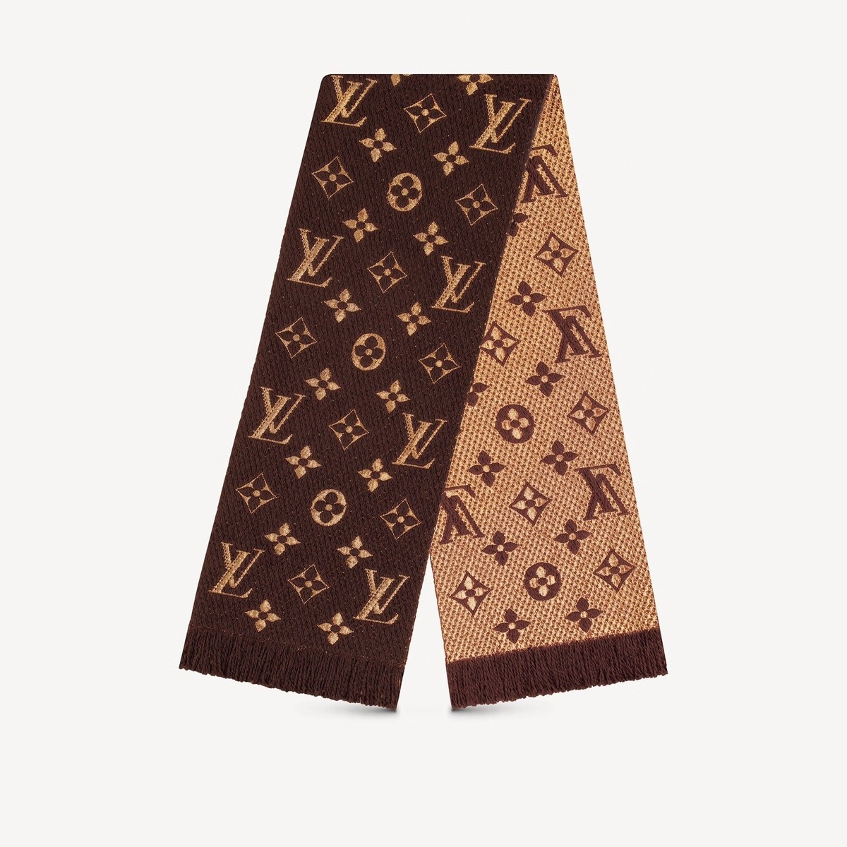 Louis Vuitton LOGOMANIA SHINE Scarf M71383 Brown BNWOT