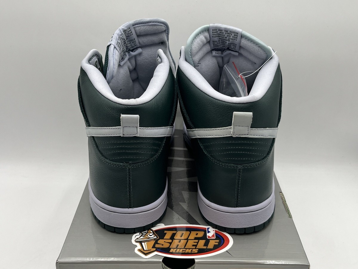 New Nike Dunk High Pro SB Green White Leather 2000 Size 12 Rare