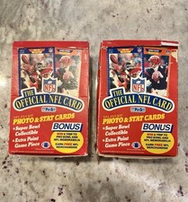 Two Brand New 1989 NFL The Official NFL Card PRO SET Fan Kit Photo & Stat Cards