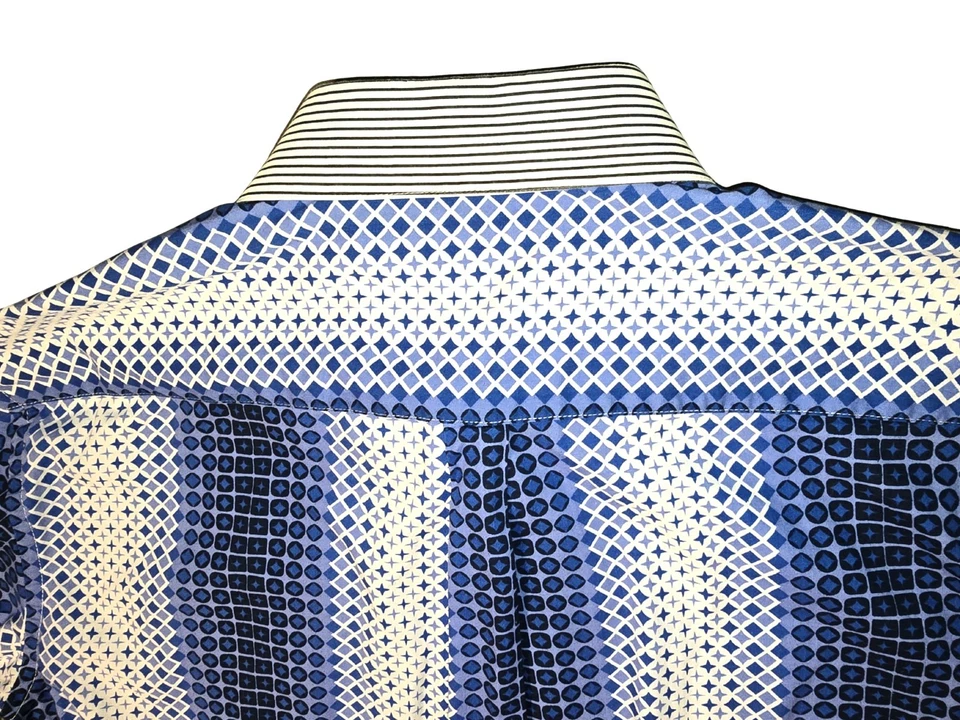 Новый с Ярлыками Daniel Ellissa мужчин XL 17,5 34/35 длинным рукавом рубашка на пуговицах синий w/галстук - Изображение 4 из 4